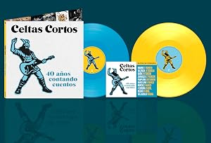 40 a&ntilde;os contando cuentos (2 LP) LP Color Amarillo y Azul + Postal Firmada [Vinilo]