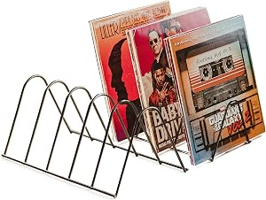 Almacenamiento de vinilo | Estante de vinilo para 75 vinilos | Metal negro mate | Accesorio de vinilo | Portafolletos | Soporte de discos Revistas Libros | Soporte de almacenamiento para discos de