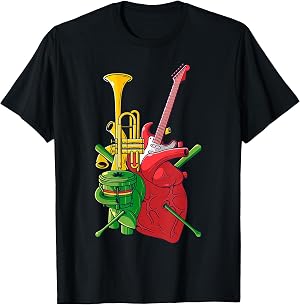 Amantes del reggae Amor del coraz&oacute;n jamaicano M&uacute;sica reggae Camiseta
