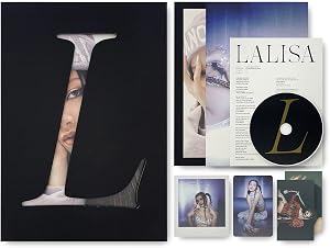 BLACKPINK LISA FIRST SINGLE ALBUM - LALISA [ BLACK VER. ] PHOTOBOOK + LYRICS PAPER + CD + PHOTOCARD + POLAROID + DOUBLE-SIDED POSTER