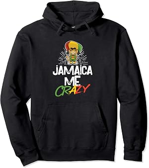 Jamaica Me Crazy - Jamaican Reggae - Funny Cat - Flag Hat Sudadera con Capucha