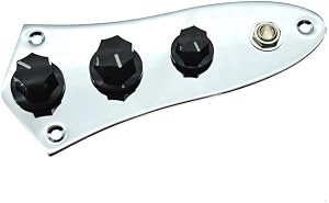 KAISH Placa de control totalmente cargada con arn&eacute;s de cableado para Jazz J Bass cromada