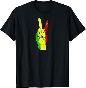 Reggae M&uacute;sica Bandera De Jamaica Rasta Rastafari Camiseta