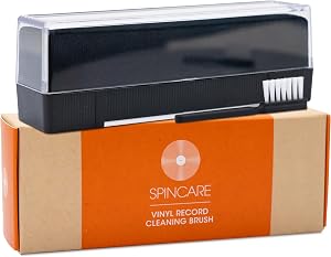 SPINCARE Velvet Cleaning Pad Set De Limpieza De Discos De Vinilo LP Antiest&aacute;tico: Almohadilla + Cepillo para Aguja